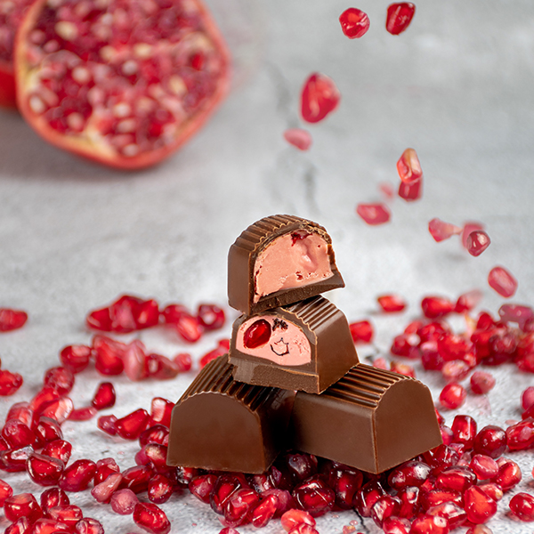 Milk Chocolate Pomegranate Praline