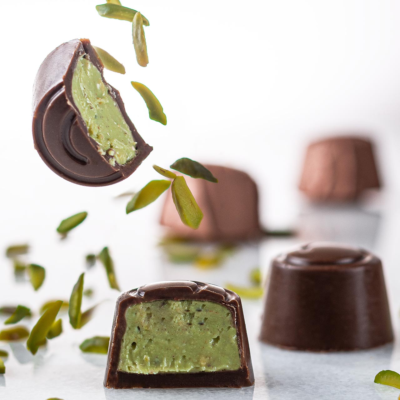 Milk Chocolate Pistachio Cream Praline