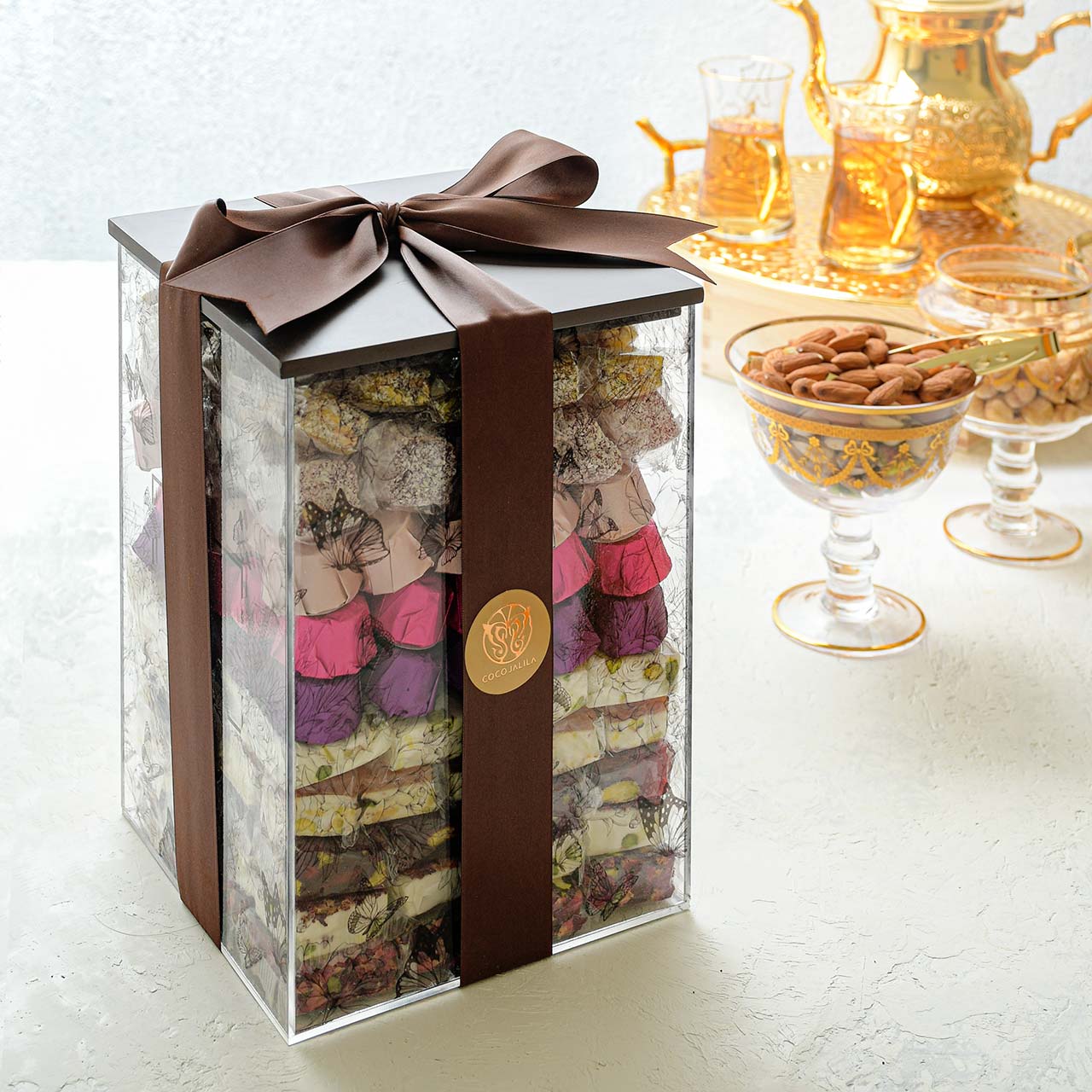 Acrylic Box with Assorted Chocolates & Turkish Delight