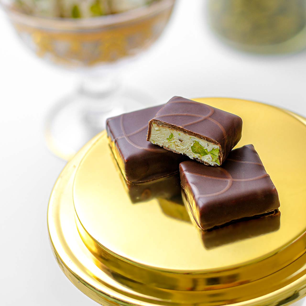 Dark Chocolate Pistachio Nougat