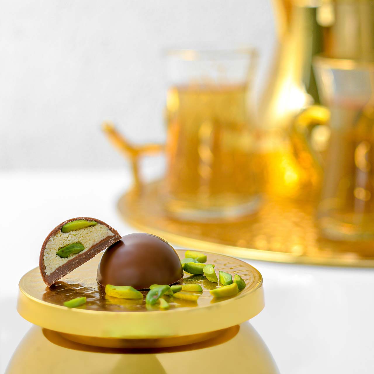 Milk Chocolate Rahash with Pistachio