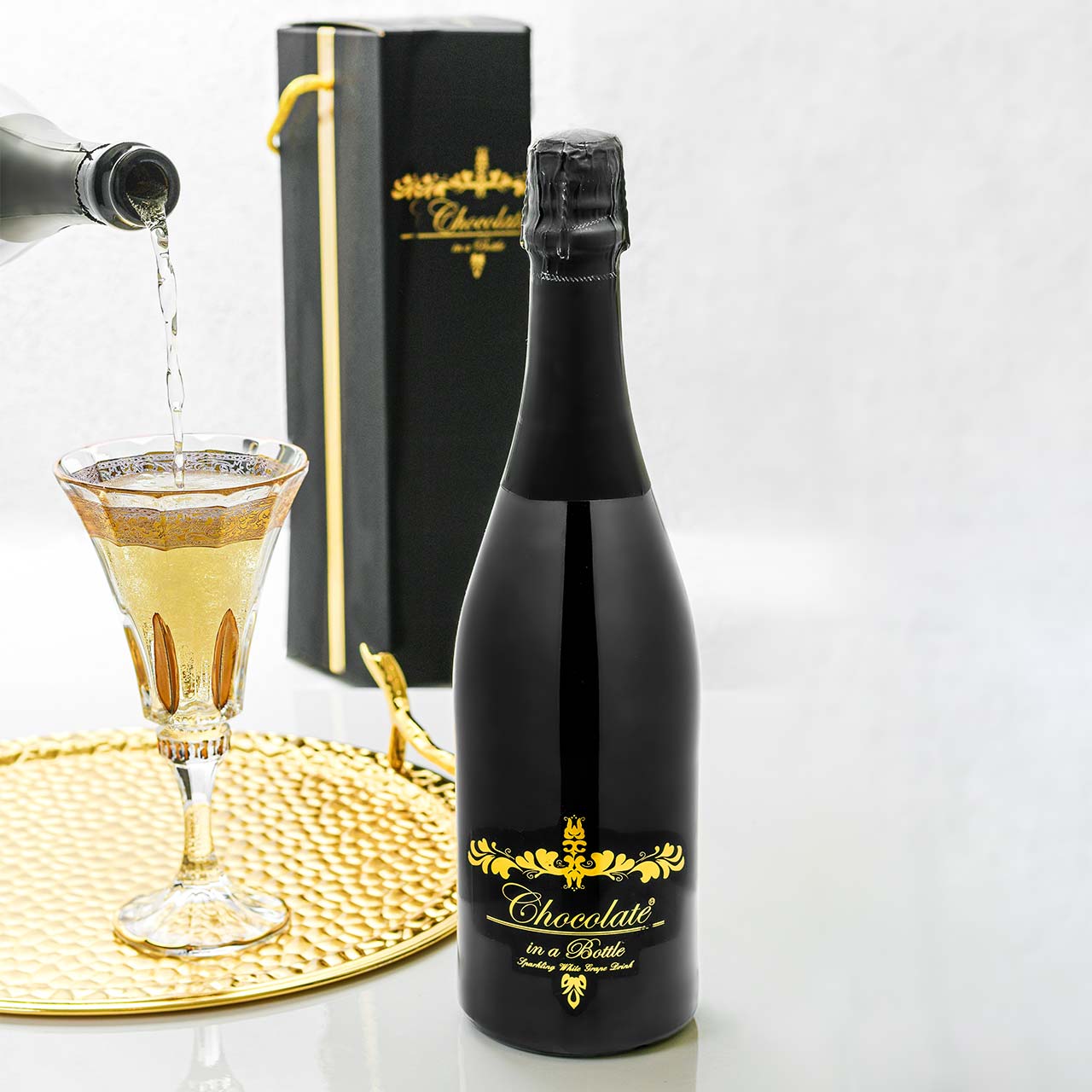 Chocolate in Bottle Sparkling White Grape Drink