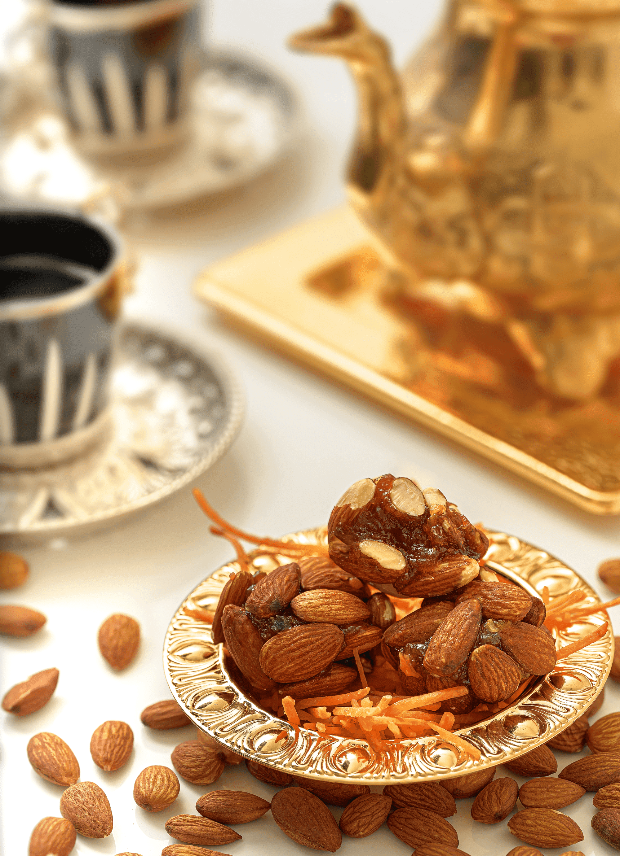 Jazaria with whole almonds