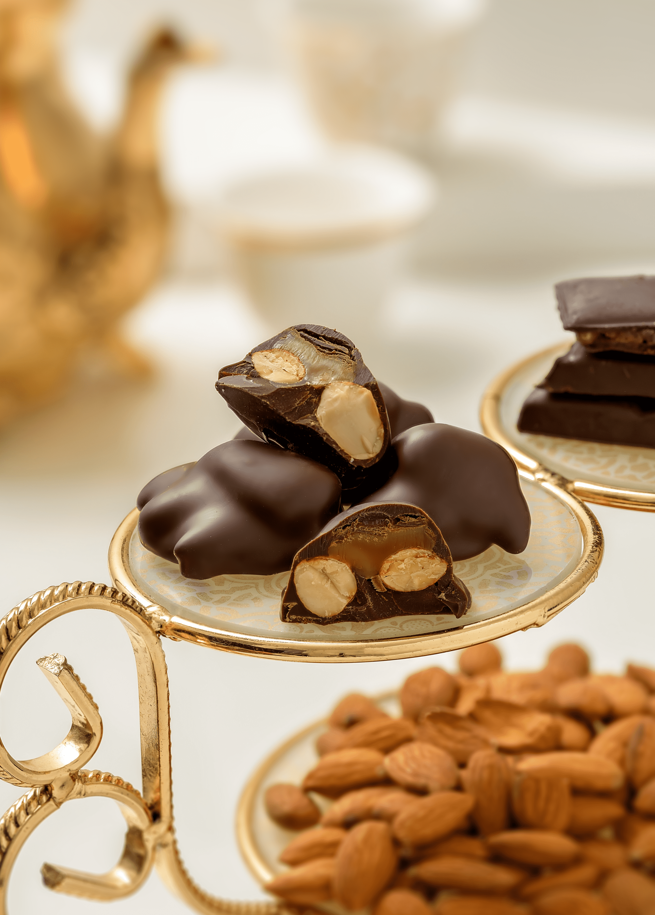 Salted Almond Caramels Covered with Milk and Dark Chocolate