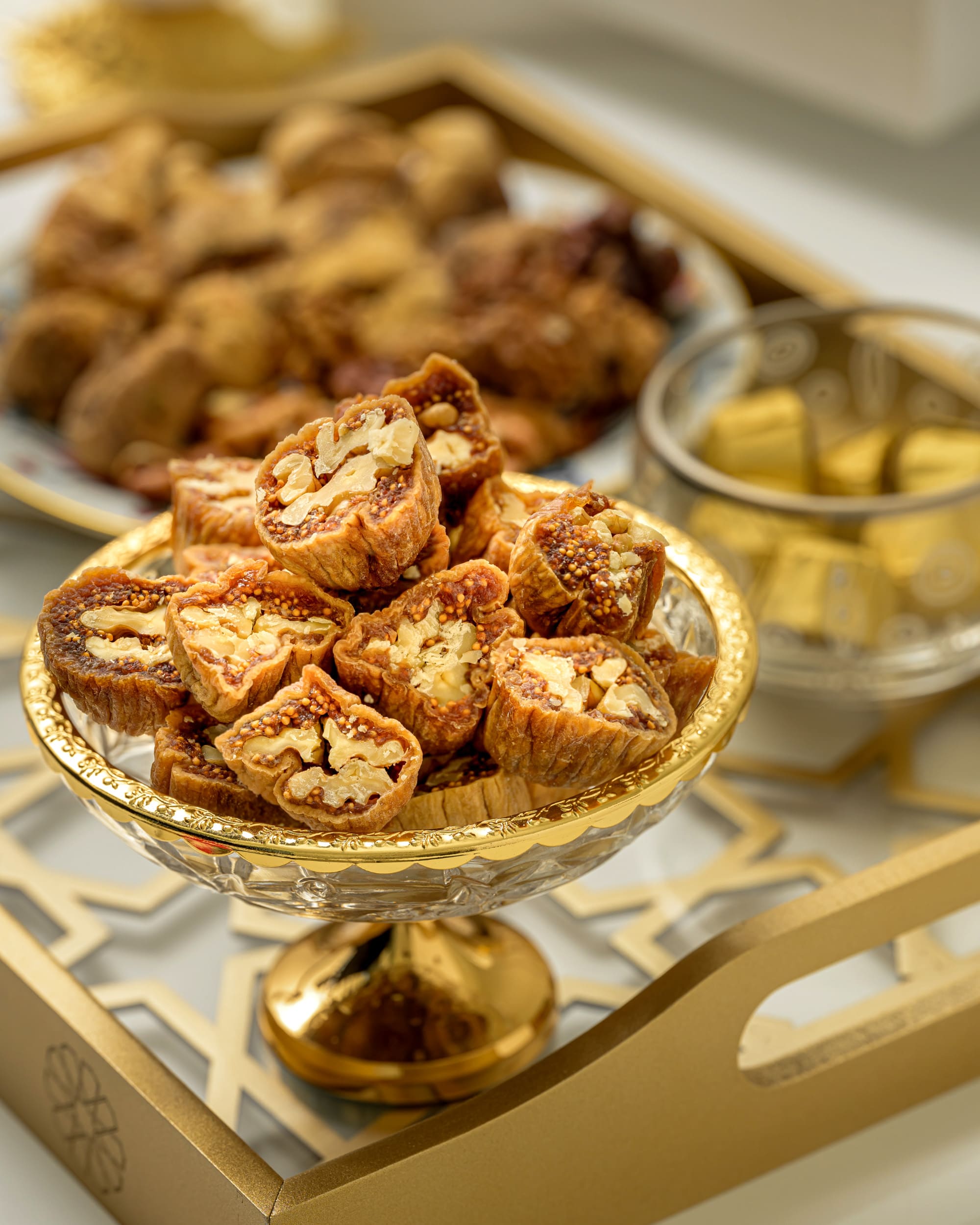 Turkish figs  filled with dried walnuts