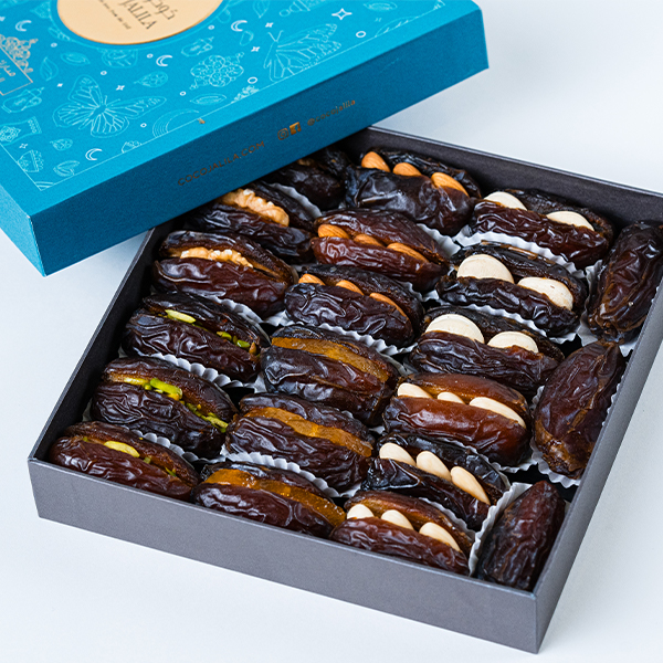 Coco Jalila Limited Edition Ramadan Box filled with Assorted Premium Stuffed Medjool Dates