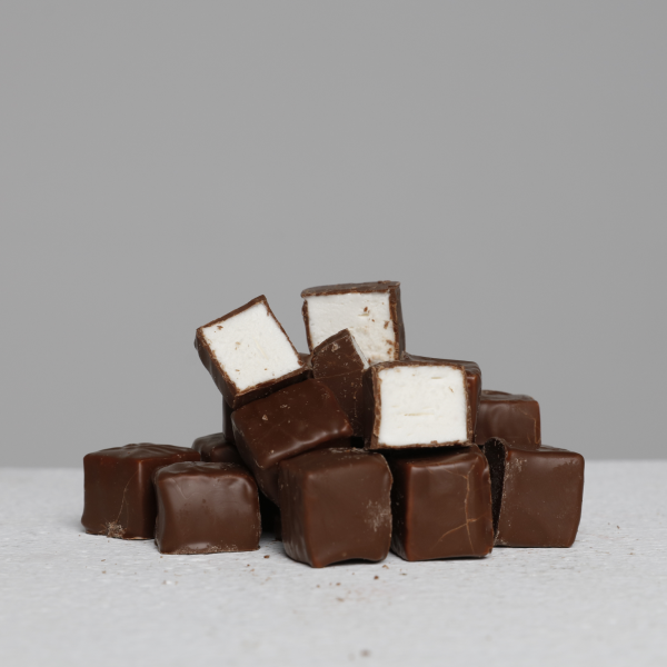 Marshmallow covered in rich Milk chocolate Vanilla  Flavour