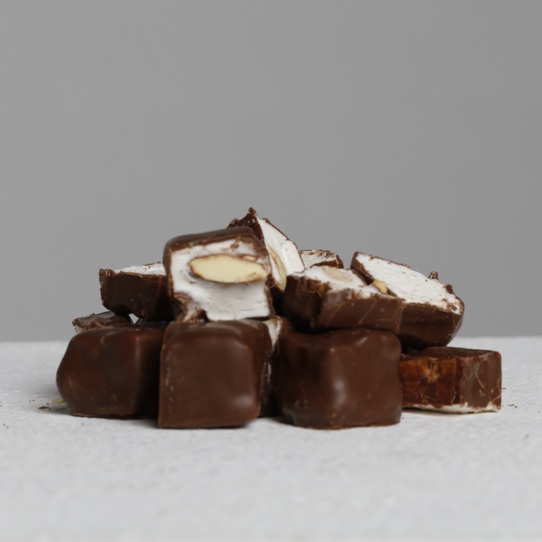Marshmallow covered in rich Milk chocolate with Almond & Hazelnut