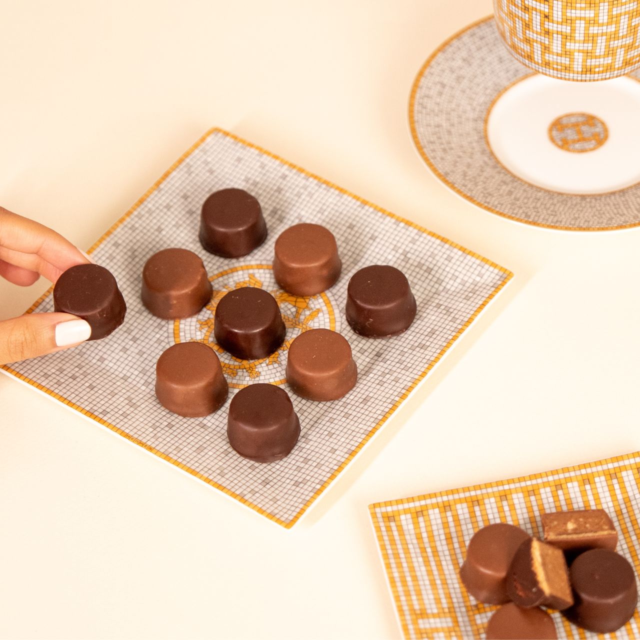 Milk & Dark Chocolate Gianduja Sablés Mini