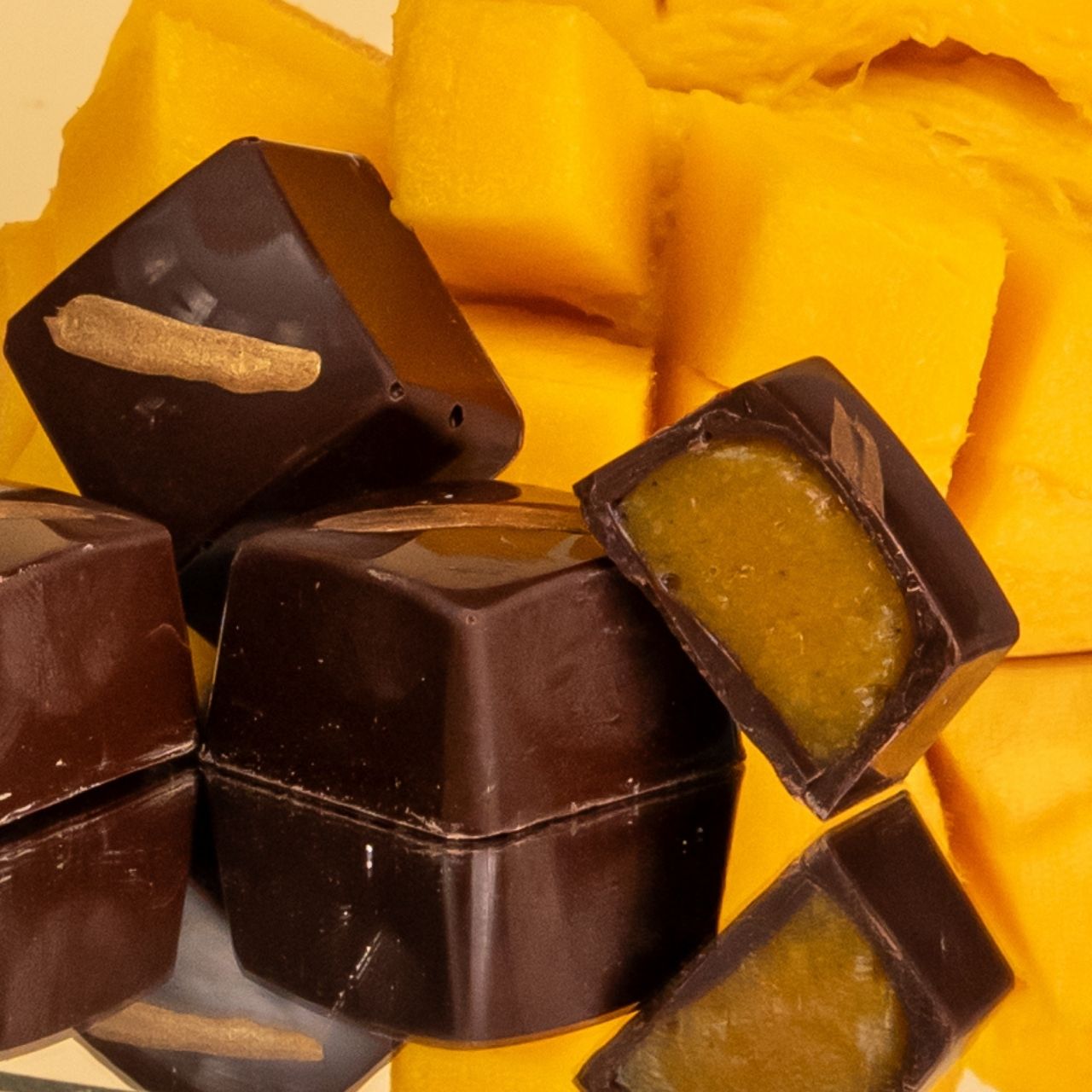 Dark Chocolate Caramel Mango Passionfruit