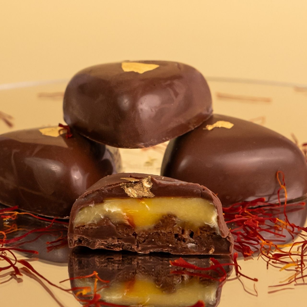 Milk Chocolate Saffron Crunch