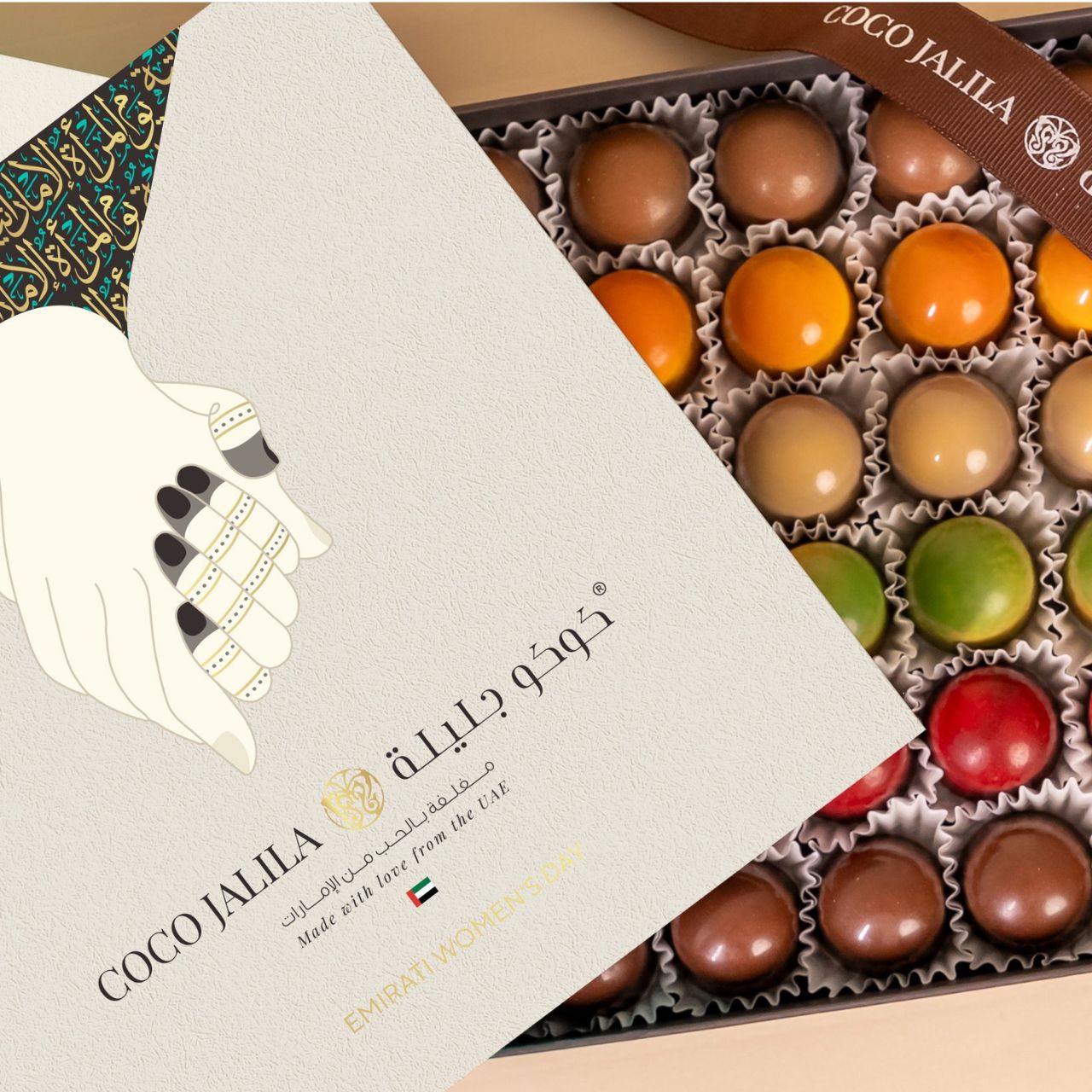 Hand in Hand Emirati Women's Day 36-Piece Luxury Artisan Chocolates