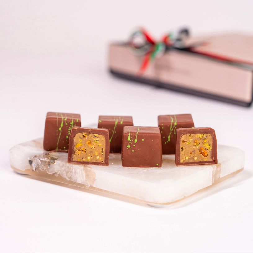 Milk Chocolate Pistachio Praline